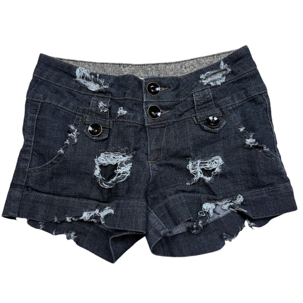 Y2K  distressed short shorts